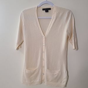 Ralph Lauren vintage 3/4 sleeve 100% cashmere buttondown knit cardigan, Size M